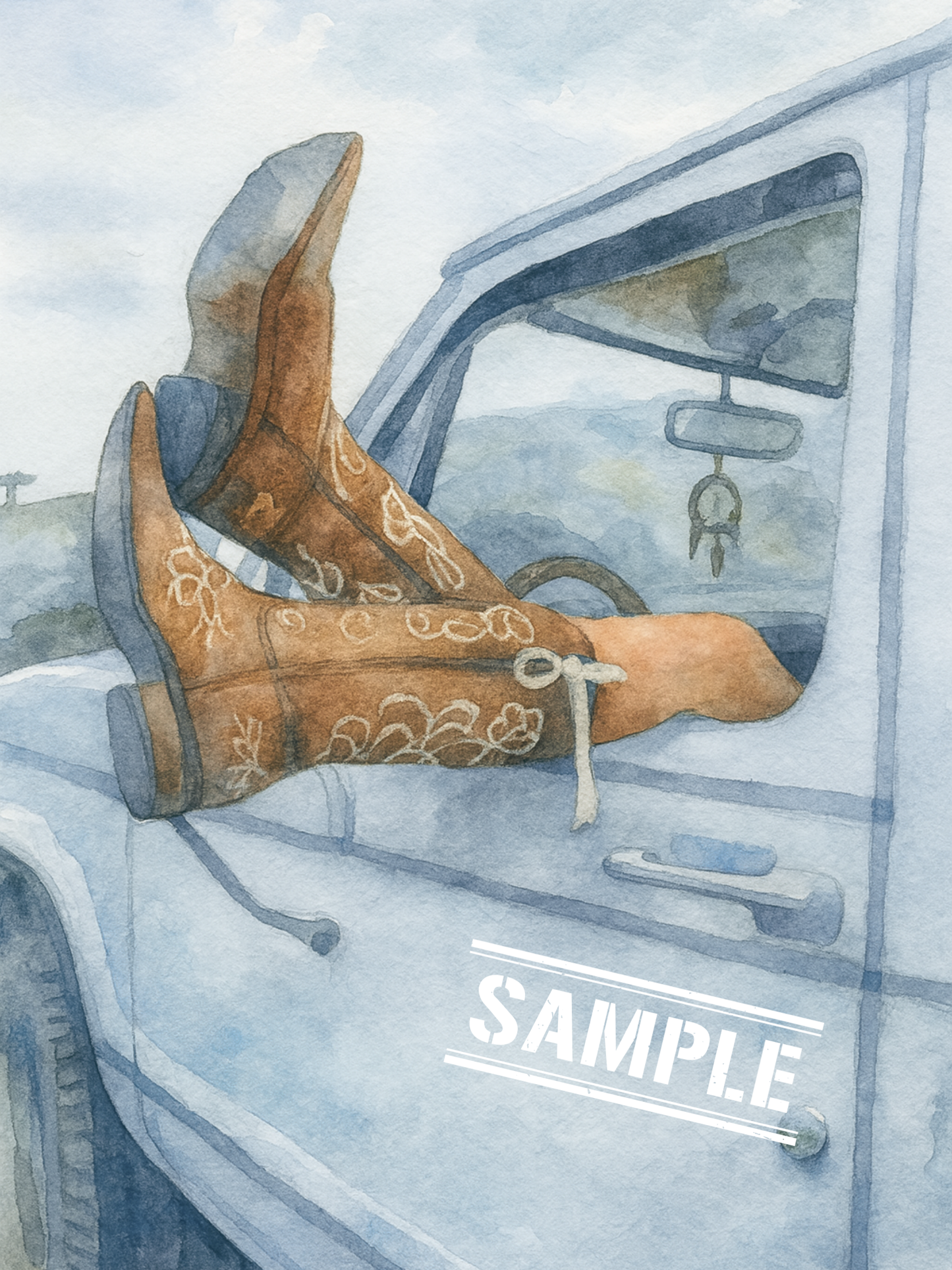 Blue Coastal Cowgirl Set - 6 Digital Downloads
