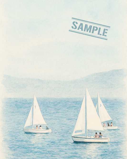 Hazy Sail Boat - Digital Download
