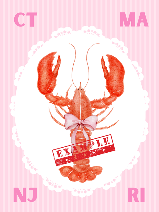 Custom Lobster Dorm Print